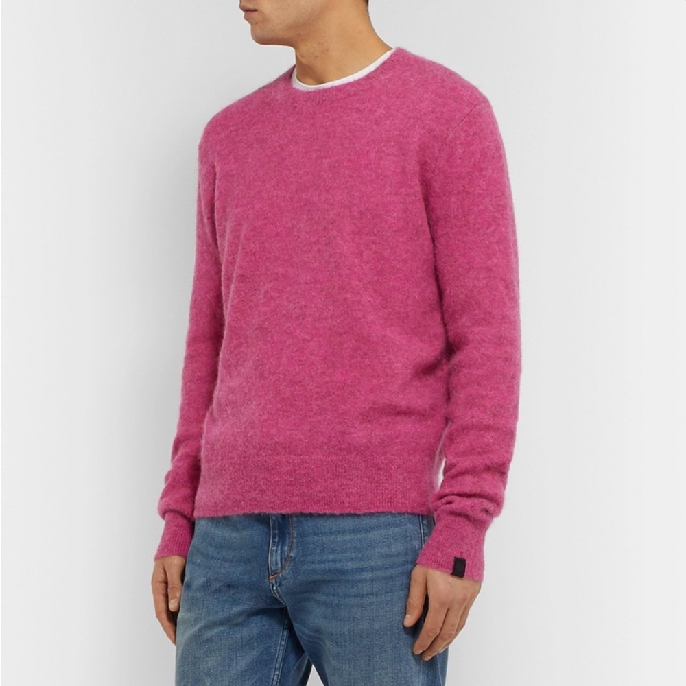 Rag & Bone Arnie Alpaca Wool Blend Sweater Size Small Men’s Pink Pullover EUC
